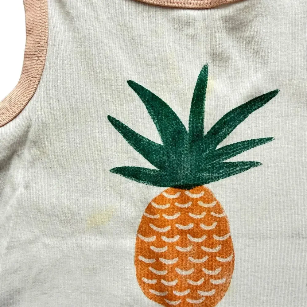 Tea Collection Southeast Asia Pineapple Graphic Tank Pajamas Size 4